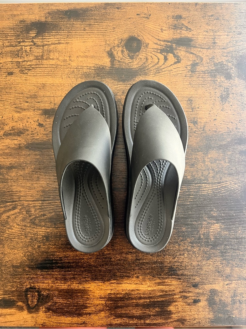 Black Slip-On Foam Sandals